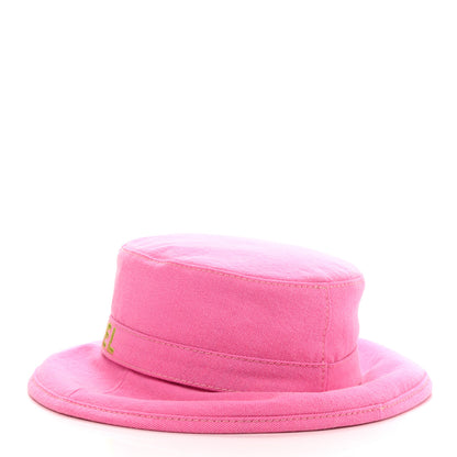 Chanel Denim Logo Bucket Hat L Pink Yellow 4 of 8