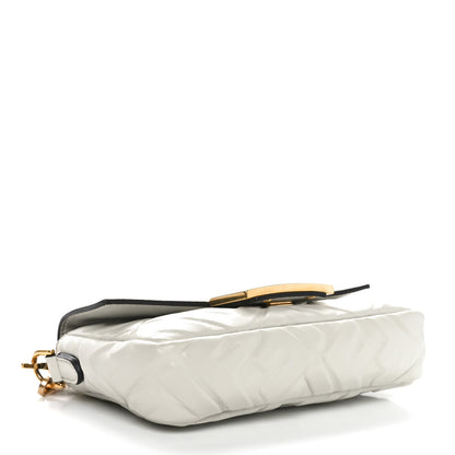 Fendi Nappa FF 1974 Embossed Mini Baguette White 4 of 10