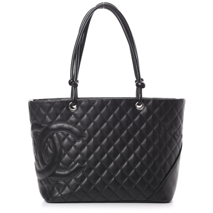 Chanel Calfskin Quilted Large Cambon Tote Black 1 of 16