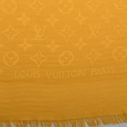 Louis Vuitton Wool Silk Monogram Shawl Safran 4 of 6