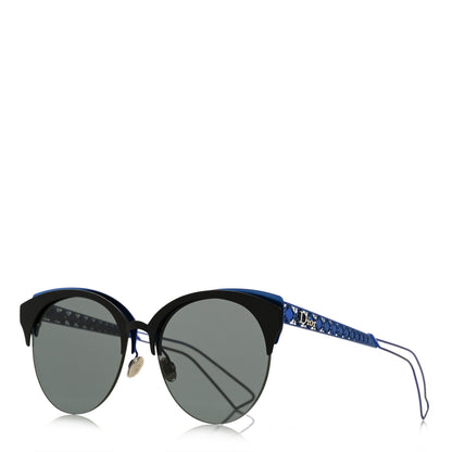 Christian Dior Metal DioramaClub Sunglasses Black Blue 1 of 6