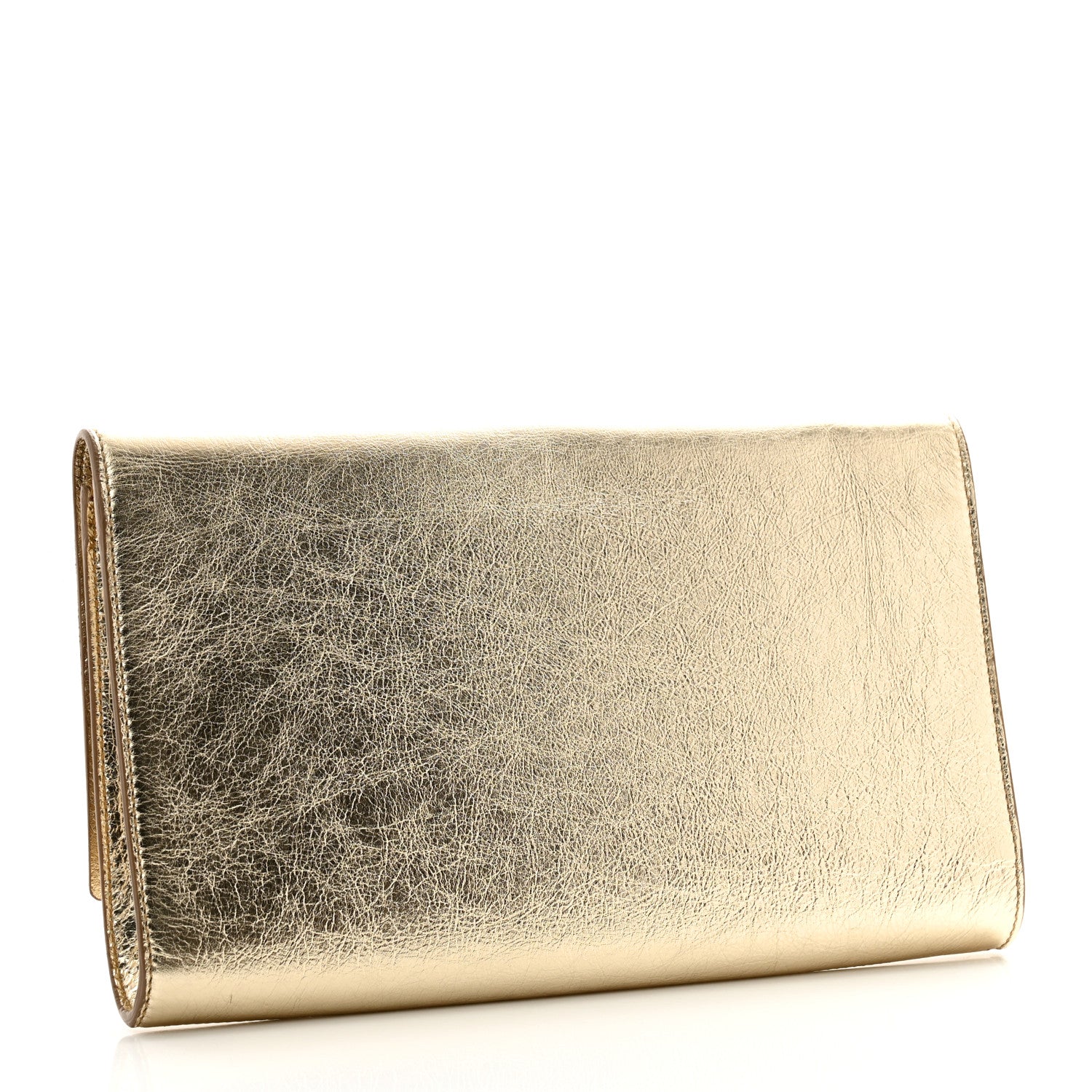 Saint Laurent Metallic Calfskin Monogram Large Belle De Jour Clutch Gold 3 of 9