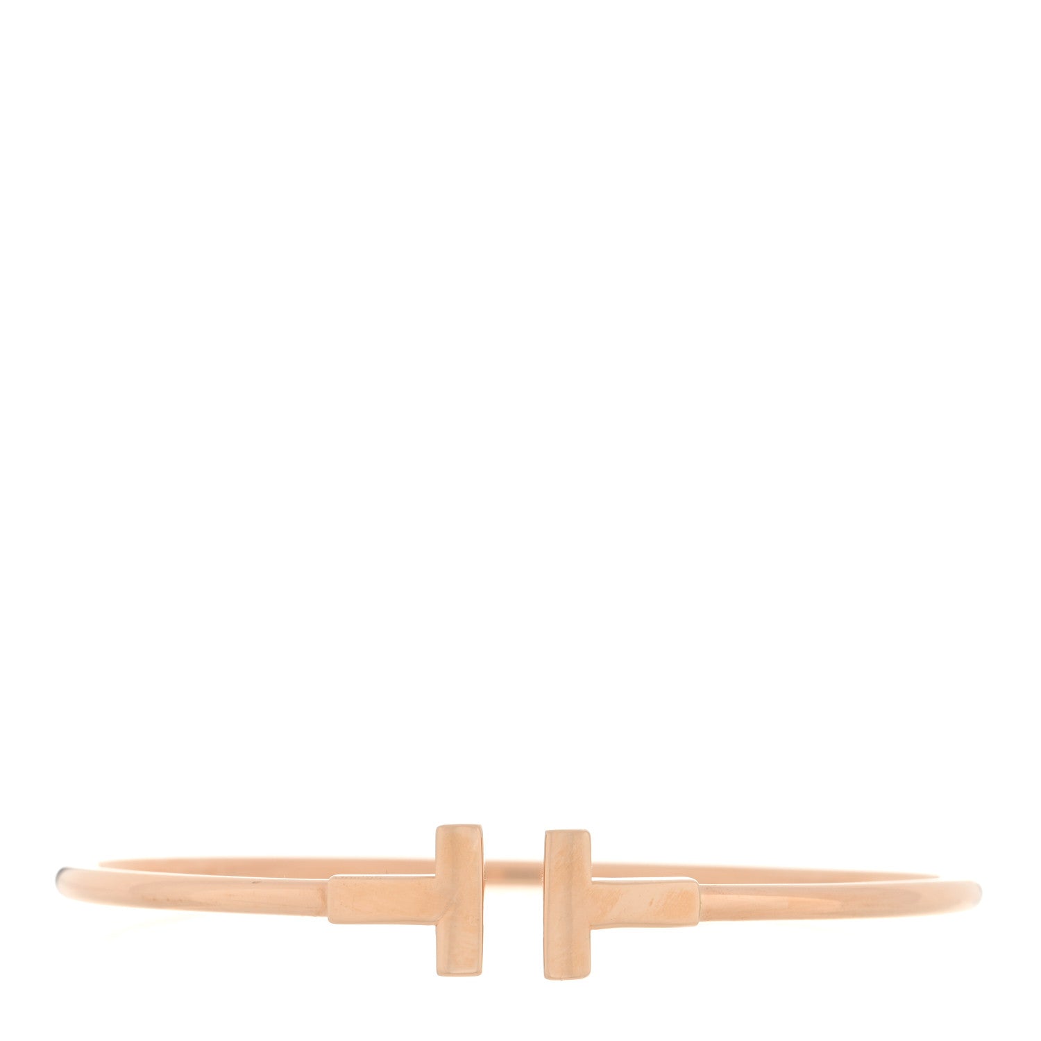 Tiffany 18K Rose Gold T Wire Bracelet 2 of 4