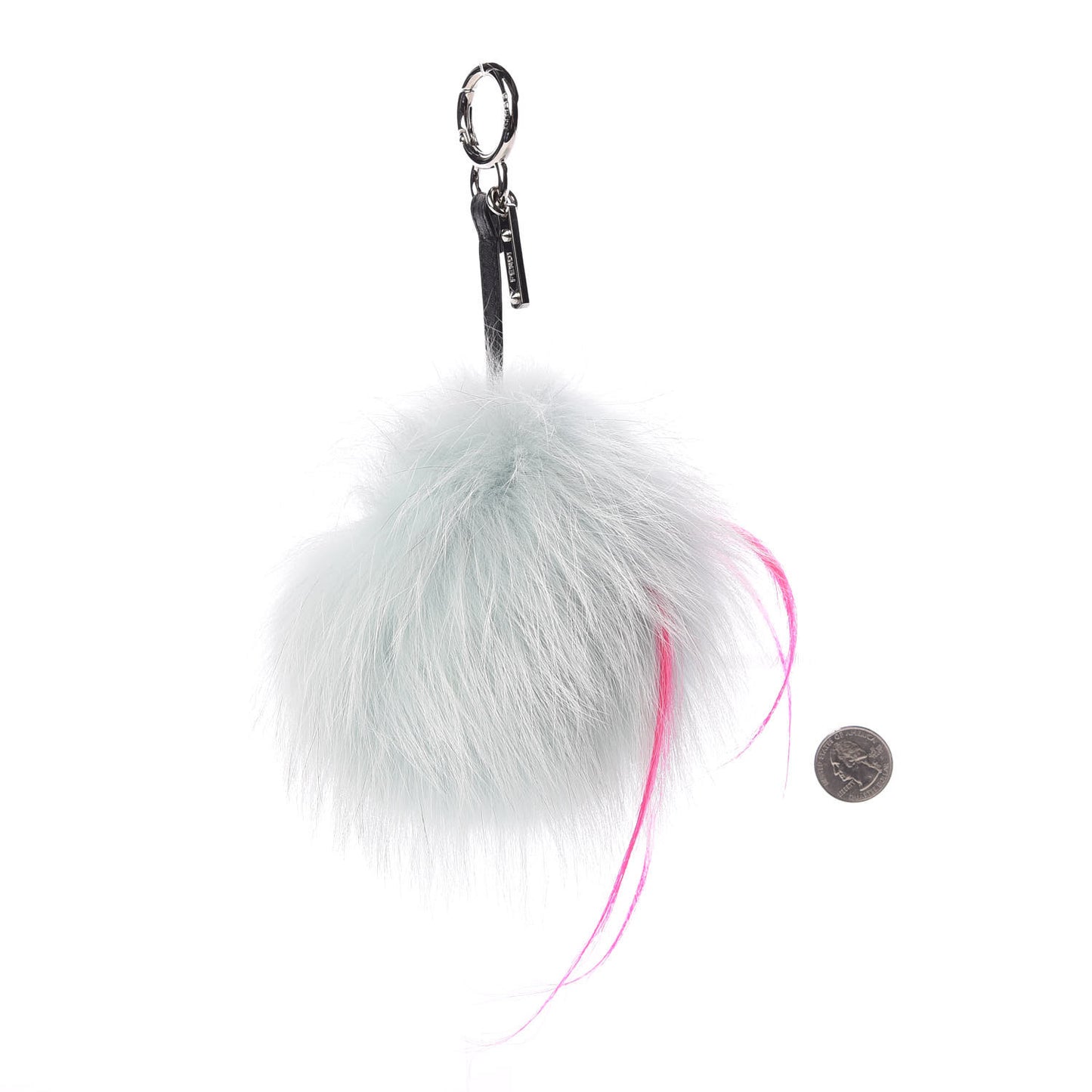 Fox Rabbit Goat Mink Fur Vitello Flamingo Bagood Monster Bag Bug Charm Light Blue