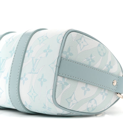 Louis Vuitton Monogram Aquagarden Keepall Bandouliere 25 Crystal Blue 9 of 10
