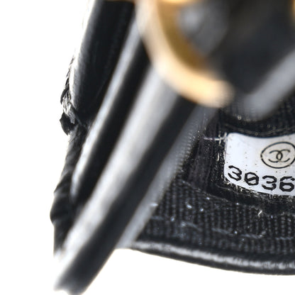 Chanel Shiny Goatskin Quilted Chanel 19 Card Holder On Chain Black 7 of 7