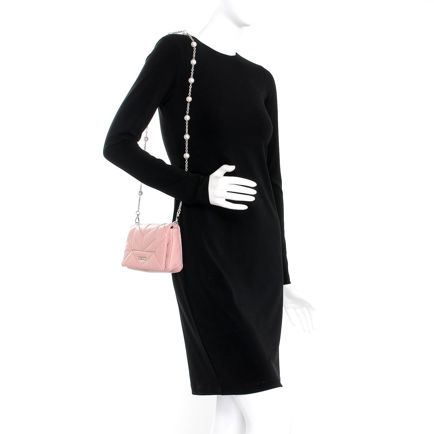 Nappa Patch Pearl Shoulder Bag Orchidea