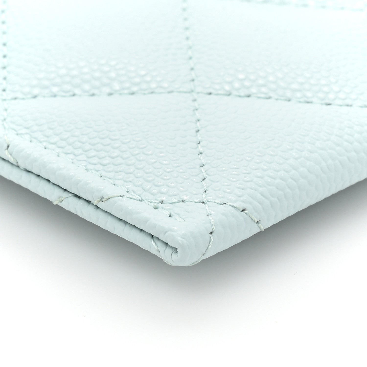 Chanel Caviar Quilted Card Holder Light Blue 10 of 11