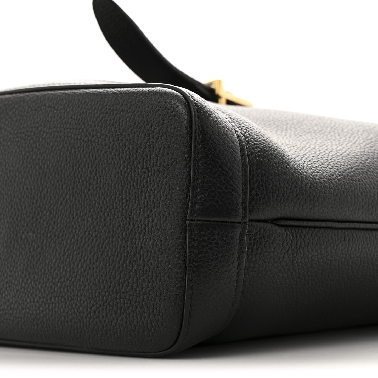 Soft Grained Calfskin Medium Bucket Bag Black