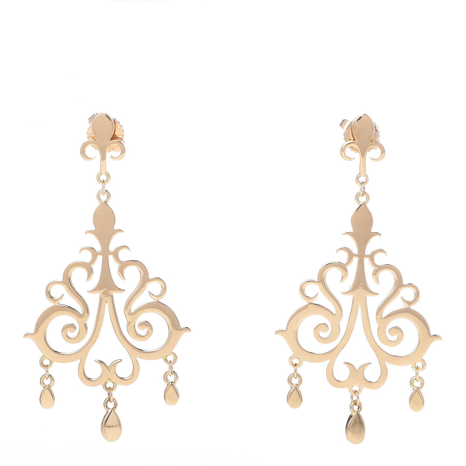 Tiffany 18K Yellow Gold Enchant Chandelier Earrings 1 of 5