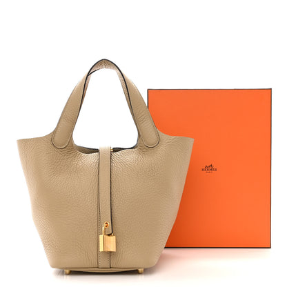 Hermes Taurillon Clemence Picotin Lock 18 PM Trench 13 of 13