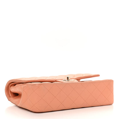 Chanel Lambskin Quilted Medium Double Flap Coral 3 of 14