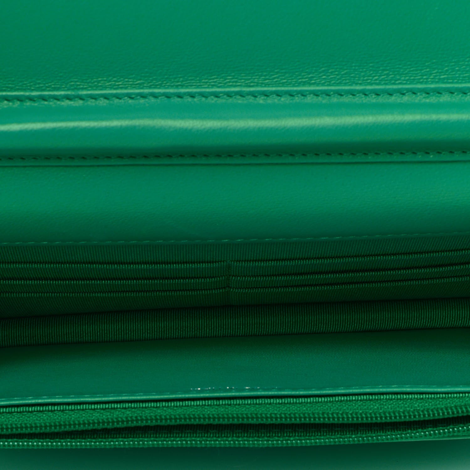 Chanel Lambskin Quilted Wallet On Chain WOC Green 5 of 13