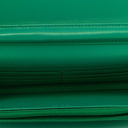Chanel Lambskin Quilted Wallet On Chain WOC Green 5 of 13