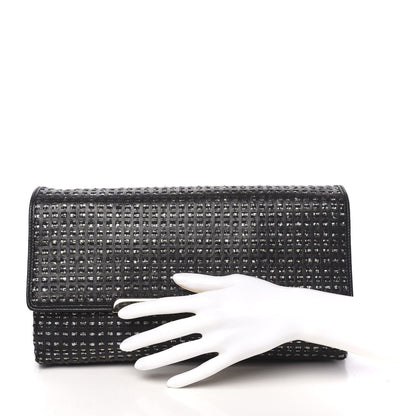 Christian Louboutin Optic Woven Calfskin Rougissime Clutch Black 2 of 10