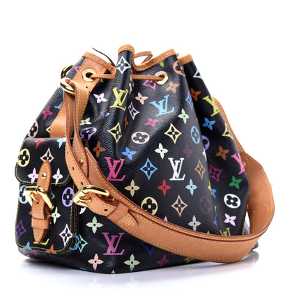 Louis Vuitton Monogram Multicolor Petit Noe Black 3 of 21