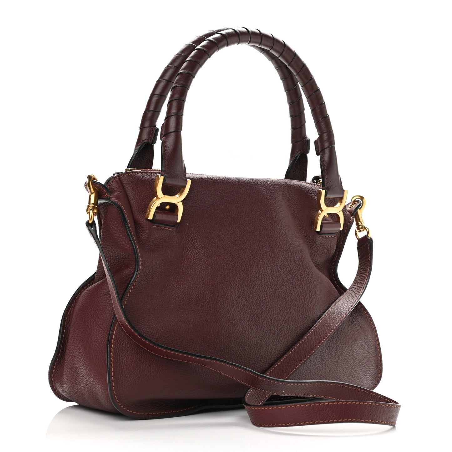 Calfskin Medium Marcie Satchel Dark Velvet
