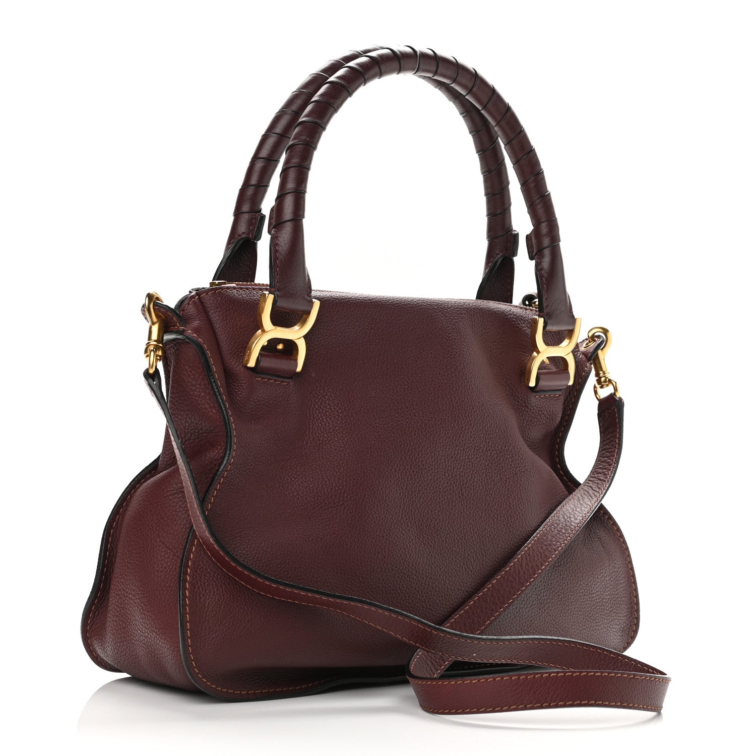 Chloe Calfskin Medium Marcie Satchel Dark Velvet 3 of 12