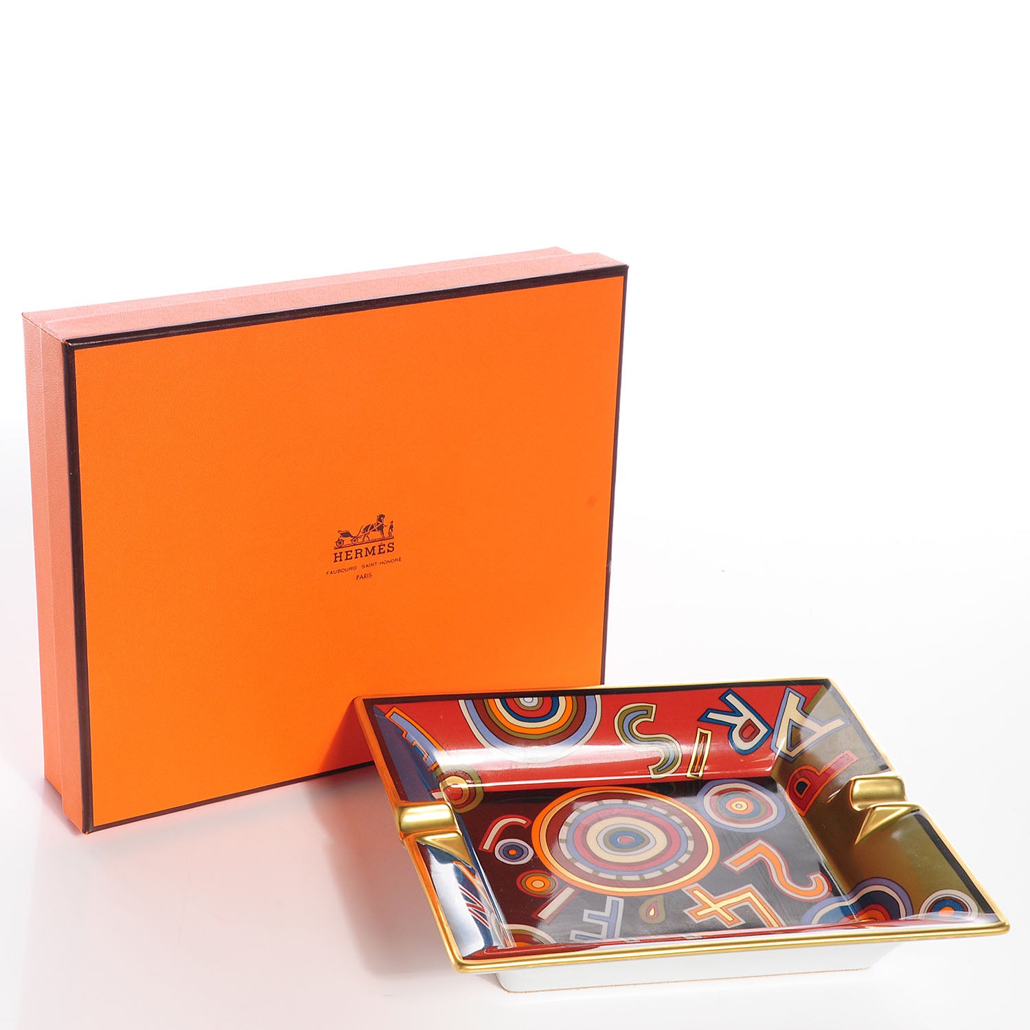 Hermes Printed Porcelain Tohu Bohu Ashtray 4 of 4