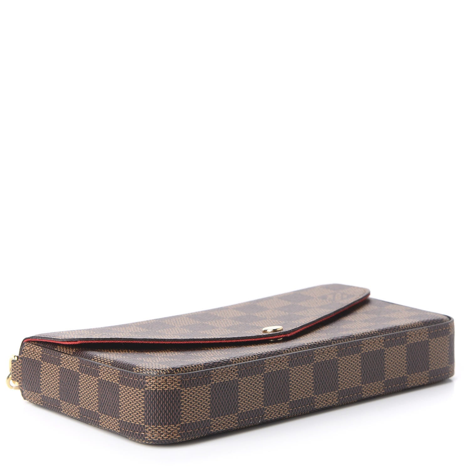 Louis Vuitton Damier Ebene Pochette Felicie Chain Wallet 3 of 11