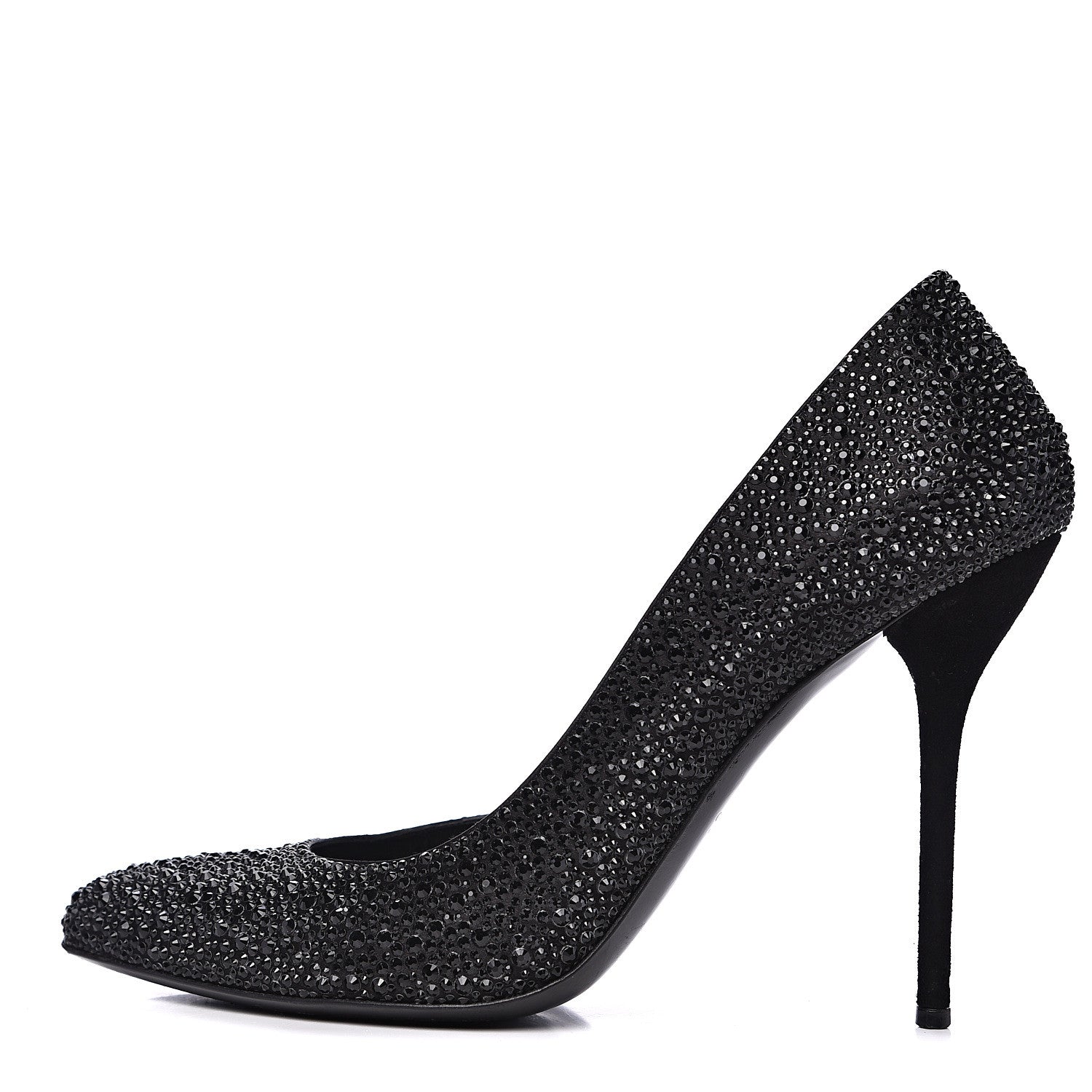Gucci Satin Crystal Pumps 39.5 Black 1 of 10