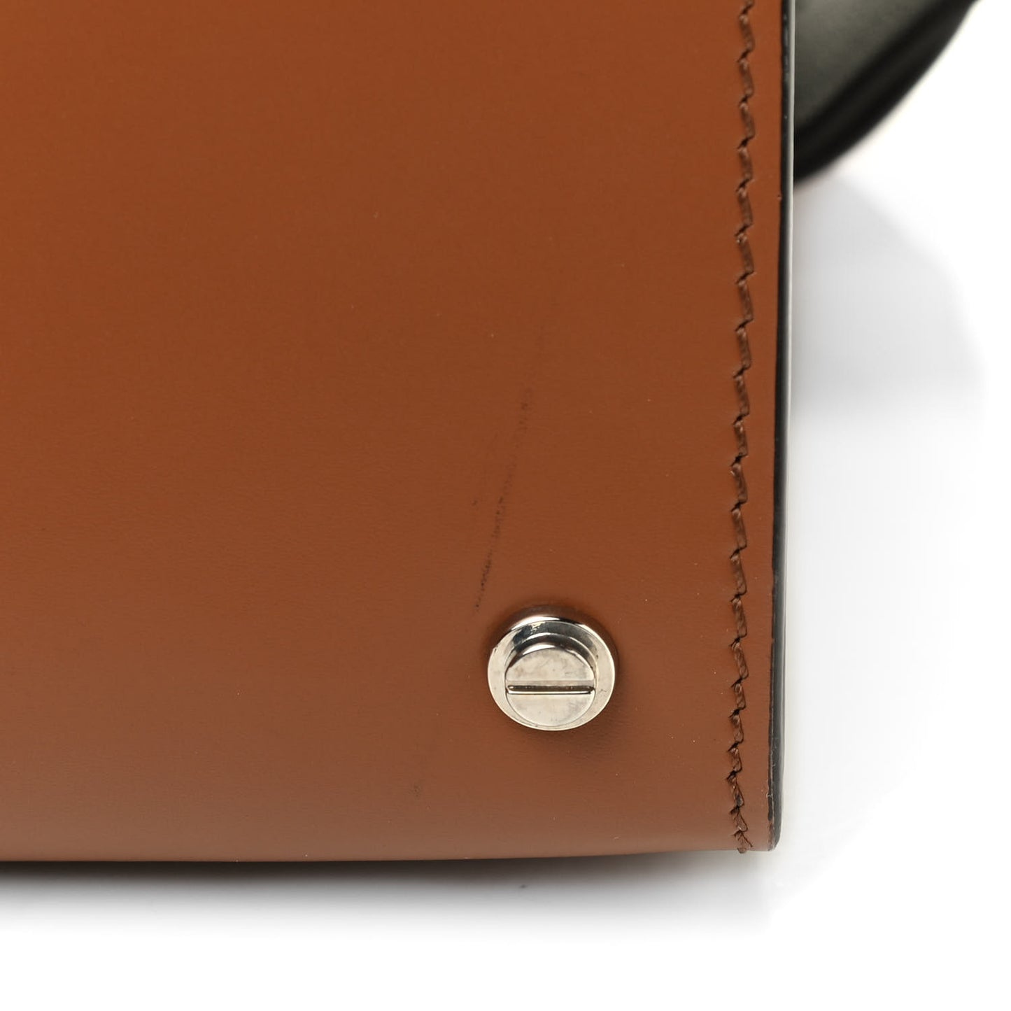Smooth Calfskin Small Horizon Satchel Caramel