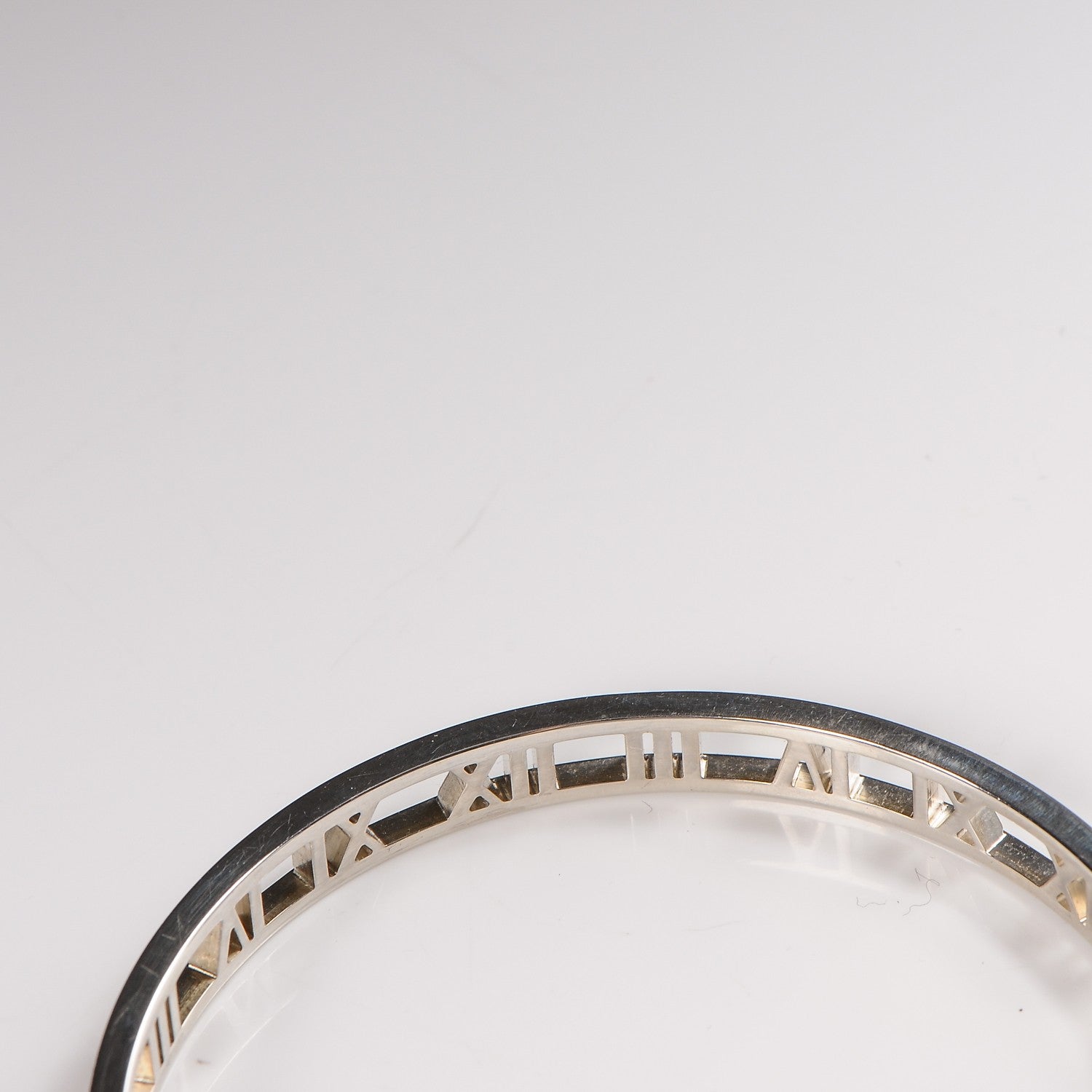 Tiffany Sterling Silver Narrow Atlas Open Bangle Bracelet 7 of 7