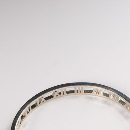 Tiffany Sterling Silver Narrow Atlas Open Bangle Bracelet 7 of 7