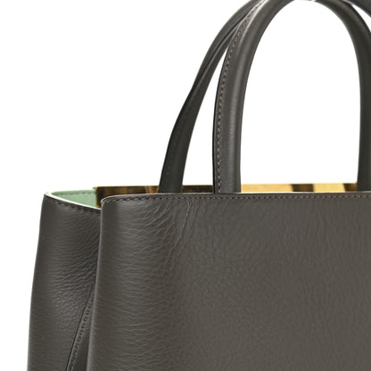 Fendi Vitello Dolce Petite 2Jours Tote Verde Prato Menta 10 of 16