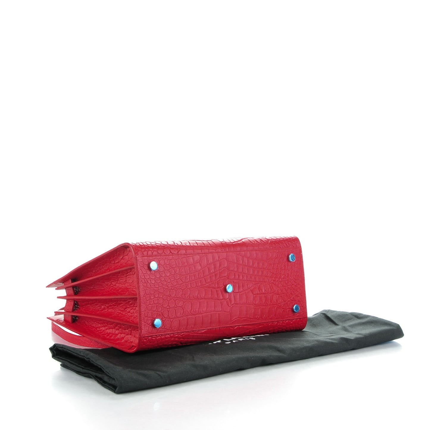 Calfskin Crocodile Embossed Small Sac De Jour Rouge