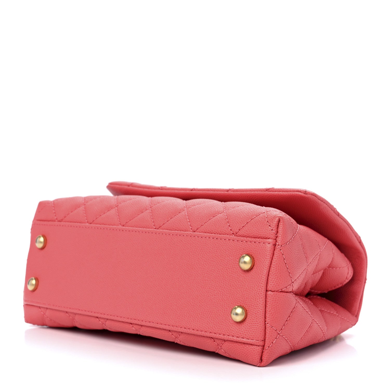 Chanel Caviar Lizard Embossed Quilted Mini Coco Handle Flap Pink 10 of 13