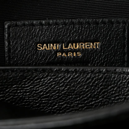 Saint Laurent Crinkled Calfskin Matelasse Monogram Medium Niki Chain Satchel Black 6 of 10