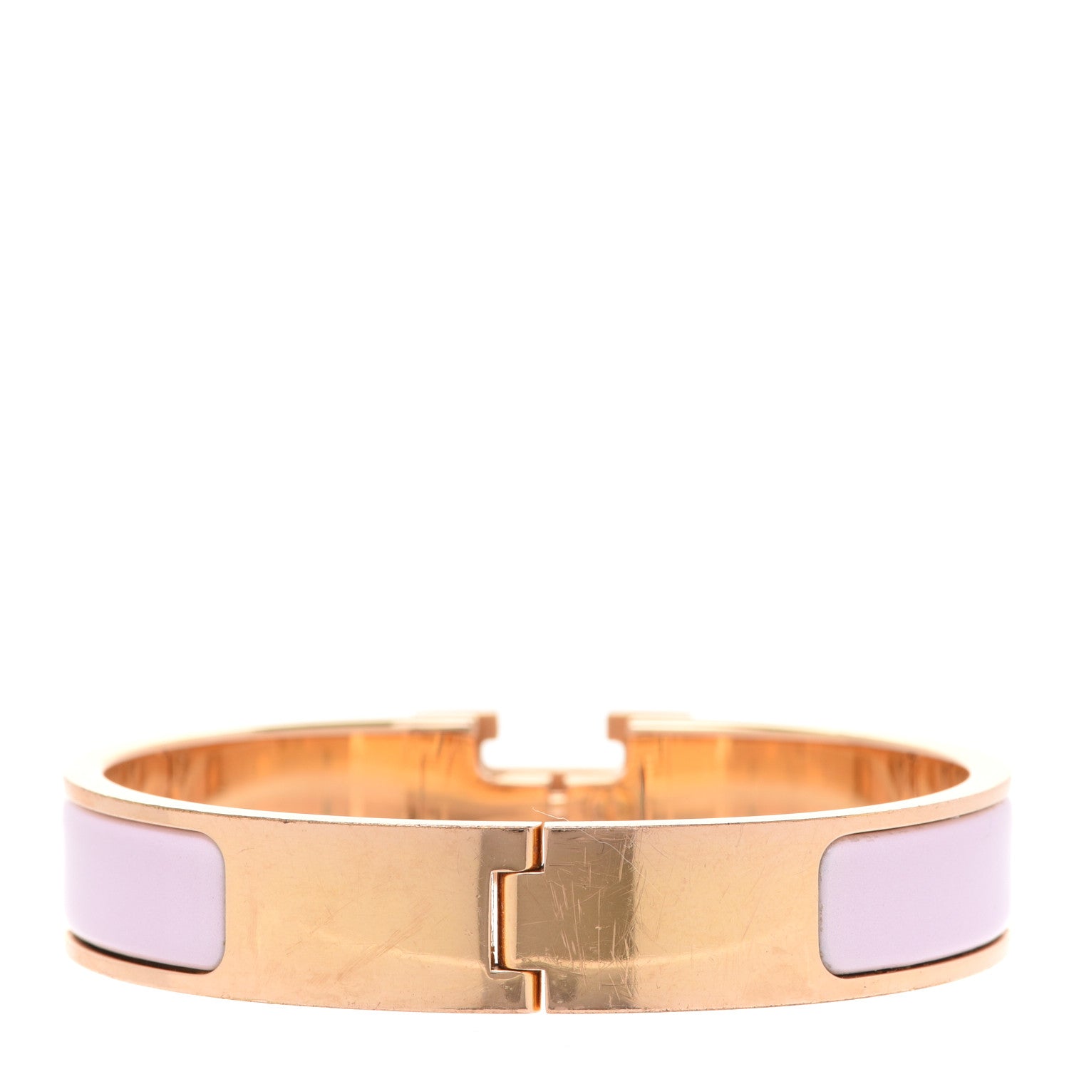 Hermes Enamel Narrow Clic Clac H Bracelet PM Rose Dragee 3 of 6
