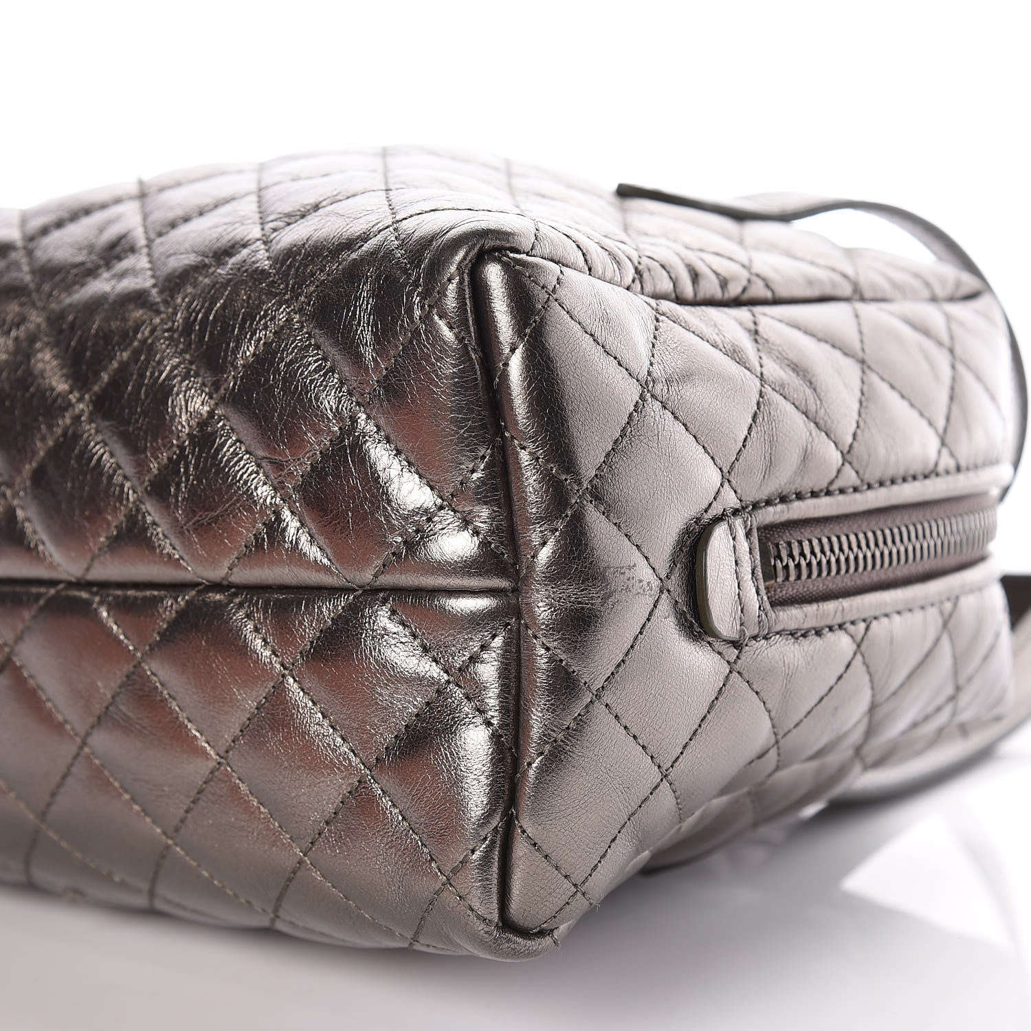 Burberry Metallic Calfskin Quilted Sophie Pewter 10 of 10
