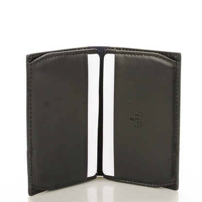 Gucci Guccissima Bi-Fold Card Case Black Blue 5 of 7