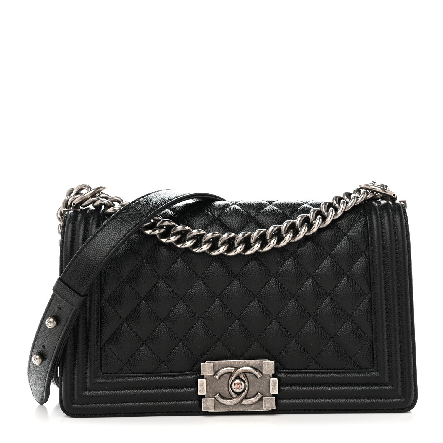 Chanel Caviar Quilted Medium Boy Flap Black 1 of 14