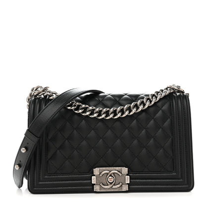 Chanel Caviar Quilted Medium Boy Flap Black 1 of 14
