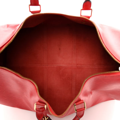 Louis Vuitton Epi Keepall 55 Castillan Red 4 of 10