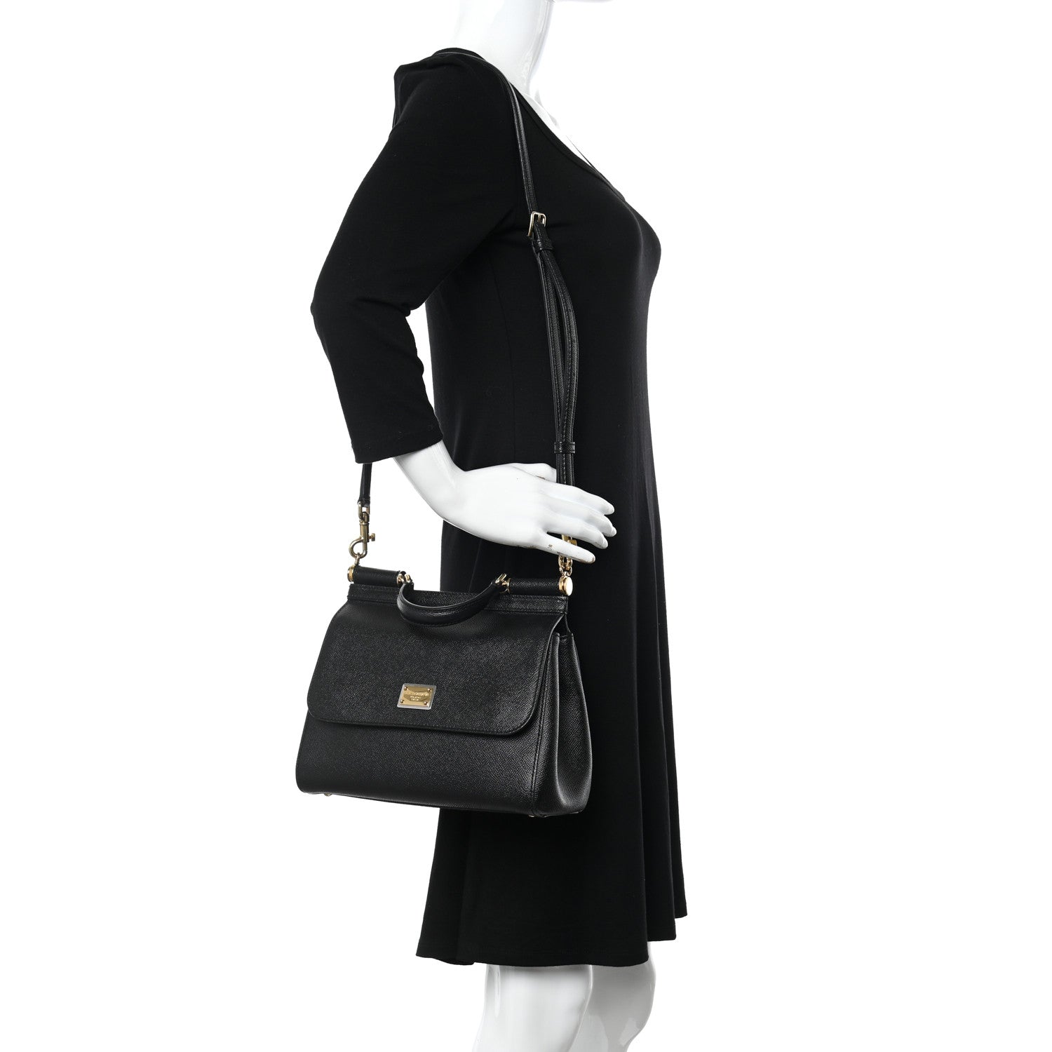 Dolce & Gabbana Dauphine Small Miss Sicily Satchel Black 2 of 20