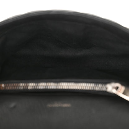 Saint Laurent Sheepskin Matelasse Chevron Monogram Medium College Bag Black 5 of 13