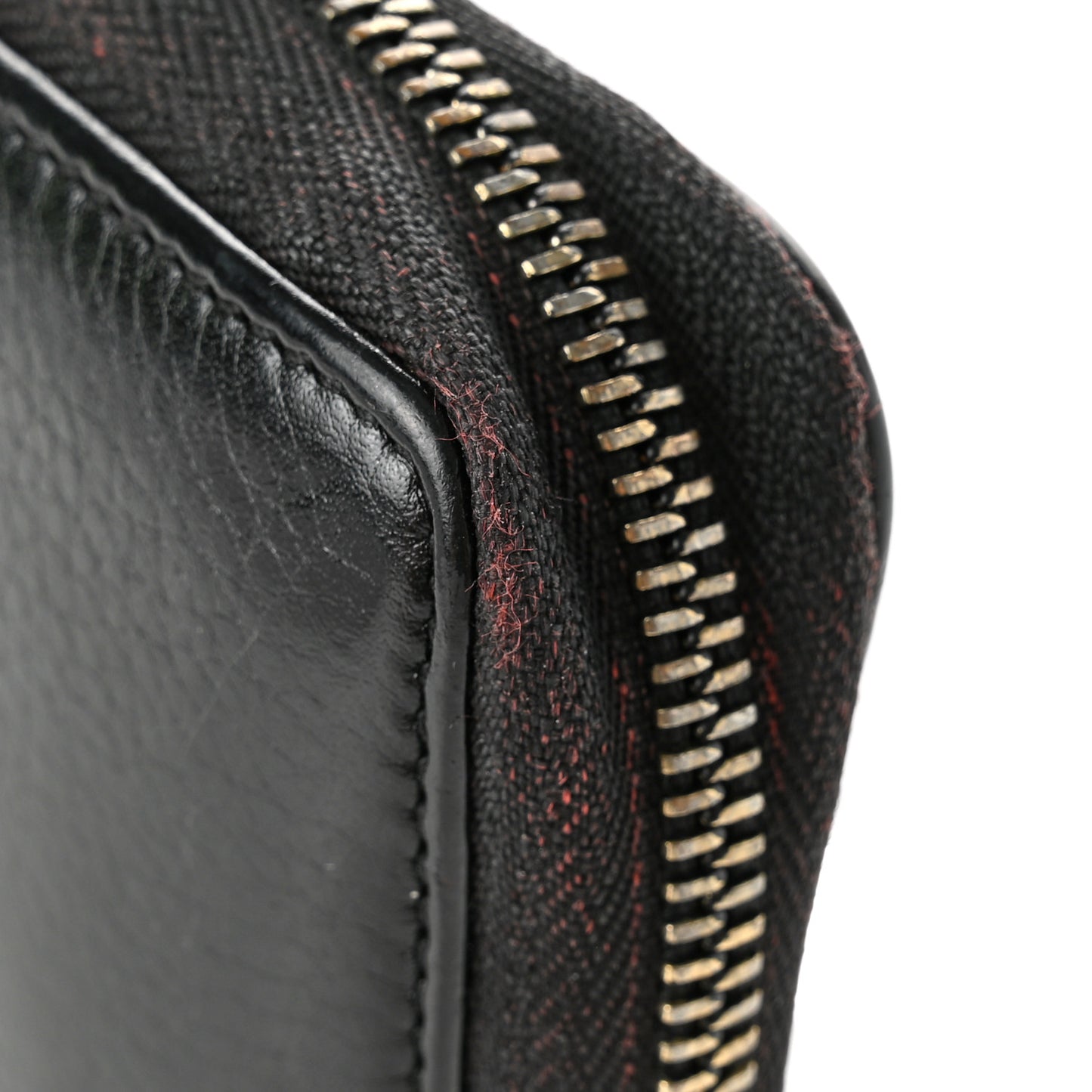 Pebbled Calfskin Soho Zip Around Wallet Black