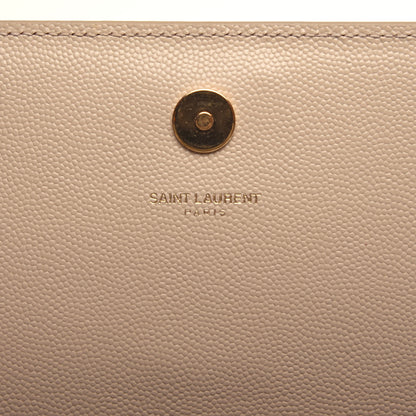 Saint Laurent Grain De Poudre Classic Monogram Cassandre Clutch Nude 8 of 10