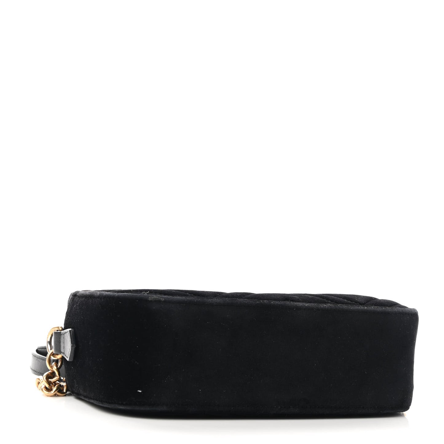 Velvet Matelasse Small GG Marmont Chain Shoulder Bag Black