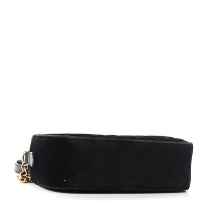 Gucci Velvet Matelasse Small GG Marmont Chain Shoulder Bag Black 4 of 12