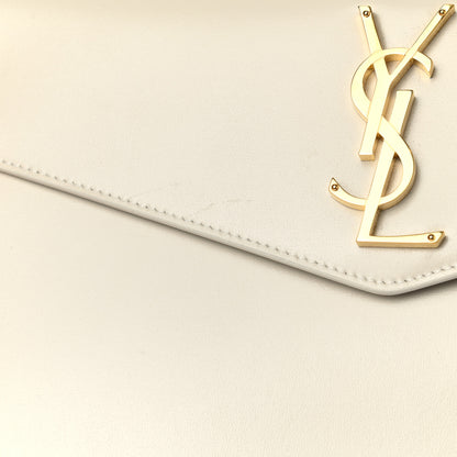 Saint Laurent Smooth Shiny Calfskin Uptown Pouch Crema Soft 8 of 8