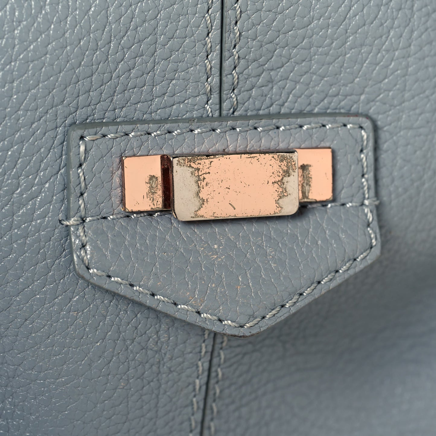 Calfskin Small Marion Tote Mercury Rose Gold Hardware