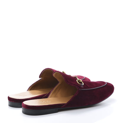 Gucci Velvet Mens Princetown Slippers 10.5 Malbec Dark Malbec 4 of 9