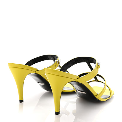 Gucci Patent Calfskin Horsebit Divine 75mm Slide Sandals 39.5 Acid Lime 5 of 9