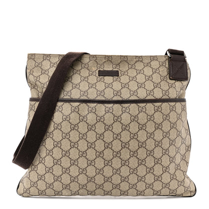 Gucci GG Plus Monogram Flat Messenger Bag Ebony 1 of 16