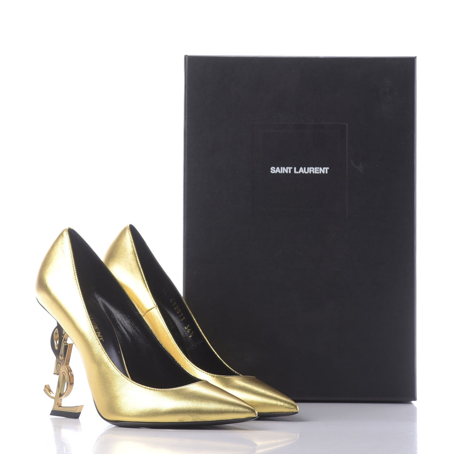 Calfskin Opyum 100 Pumps 36.5 Gold